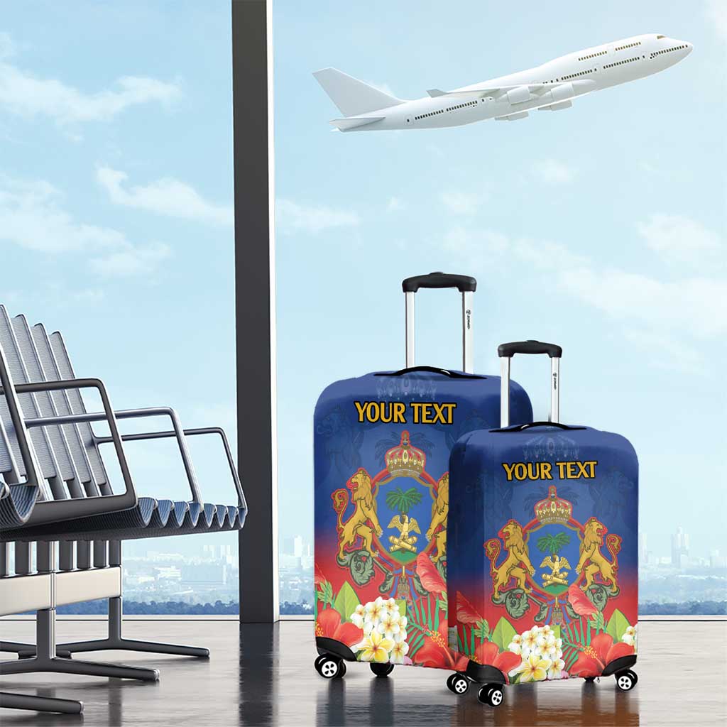 Second Empire of Haiti 1849-1859 Personalized Luggage Cover Tropical Hibiscus Flowers LT9