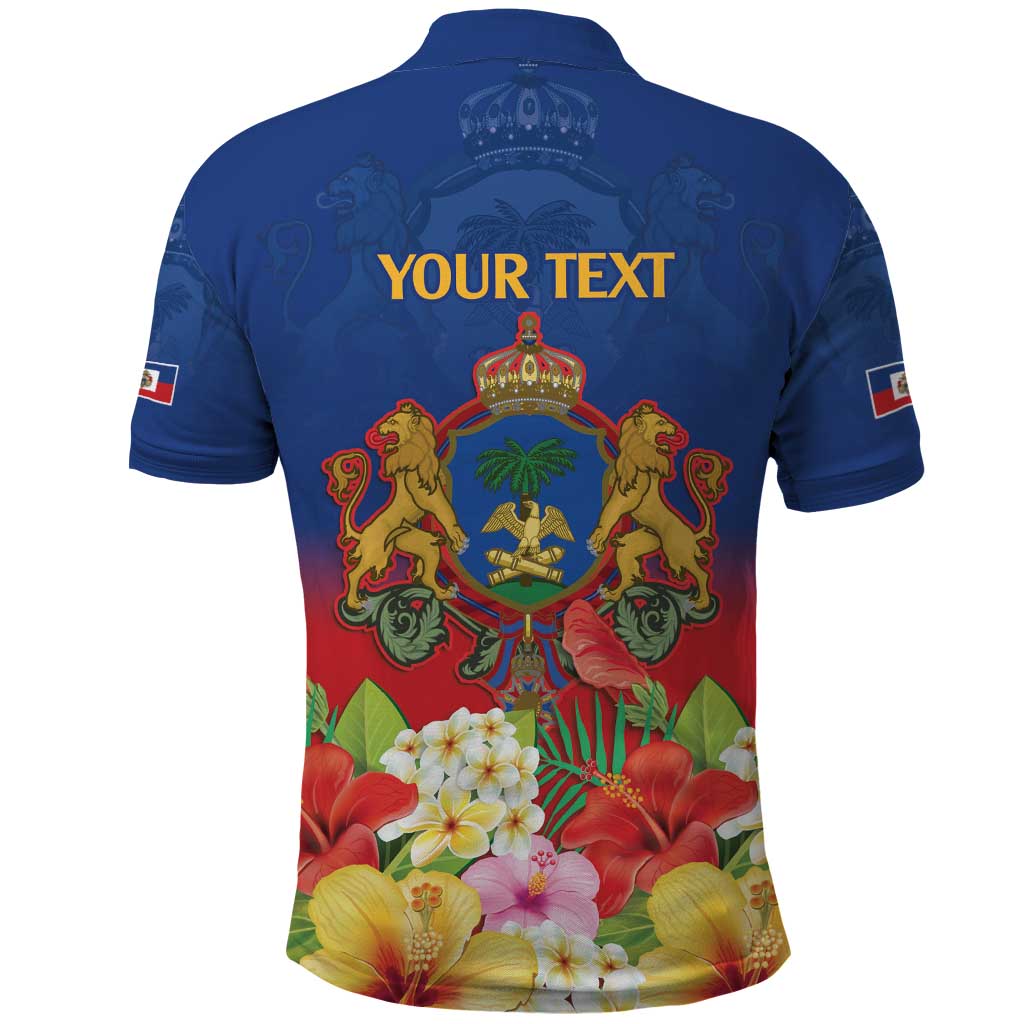 Second Empire of Haiti 1849-1859 Personalized Polo Shirt Tropical Hibiscus Flowers LT9