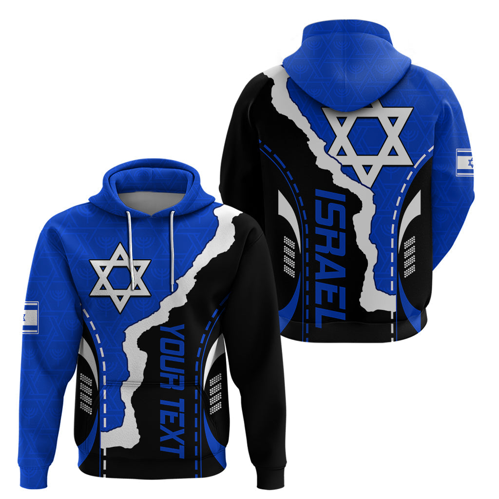 Custom Israel Hoodie Stars of David Sporty Style LT9