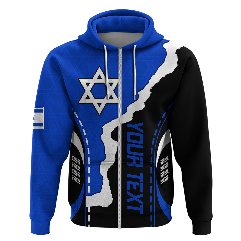 Custom Israel Hoodie Stars of David Sporty Style LT9