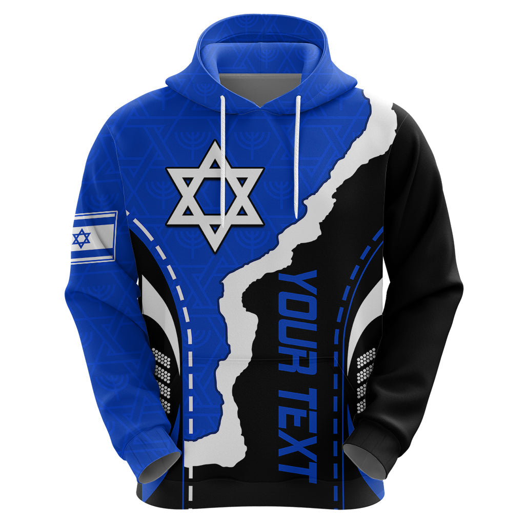 Custom Israel Hoodie Stars of David Sporty Style LT9