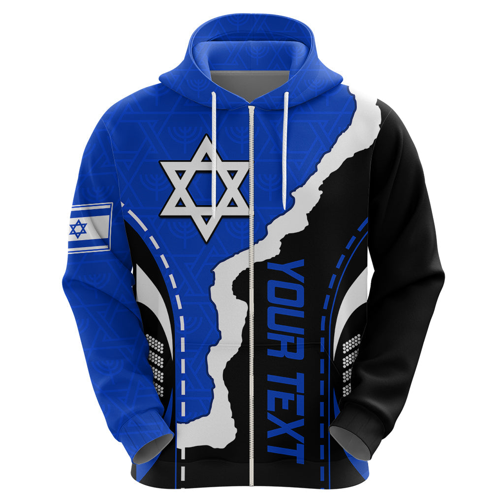 Custom Israel Hoodie Stars of David Sporty Style LT9