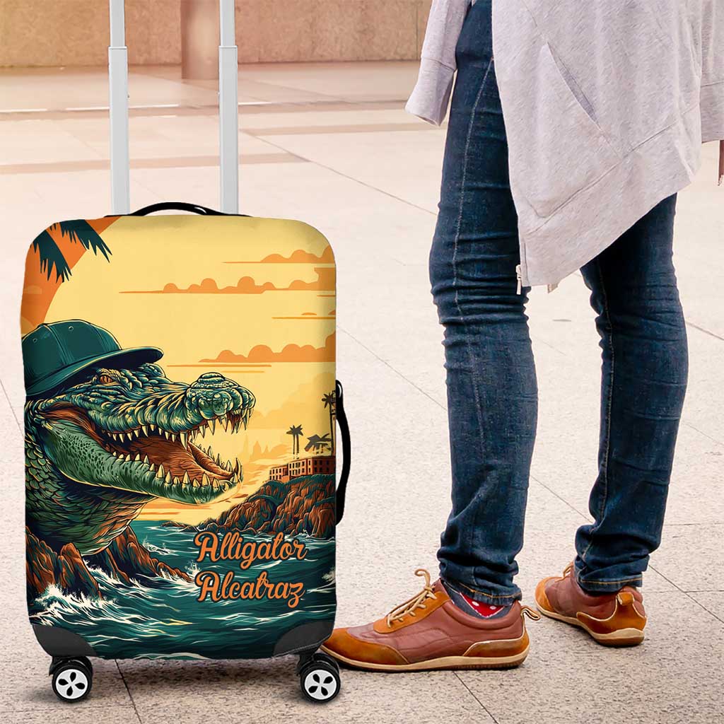 Everglades Alligator Alcatraz Vintage Luggage Cover LT9