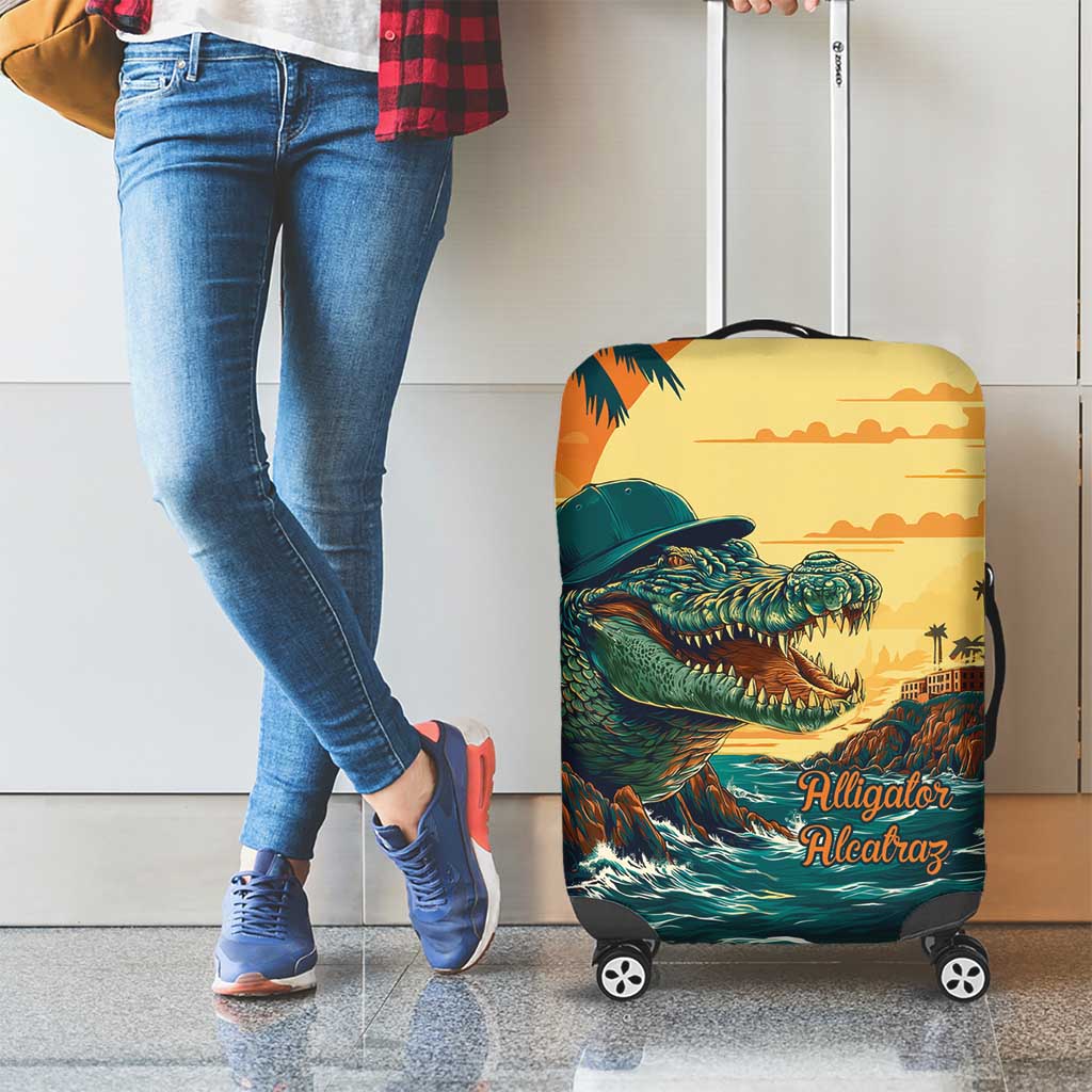 Everglades Alligator Alcatraz Vintage Luggage Cover LT9
