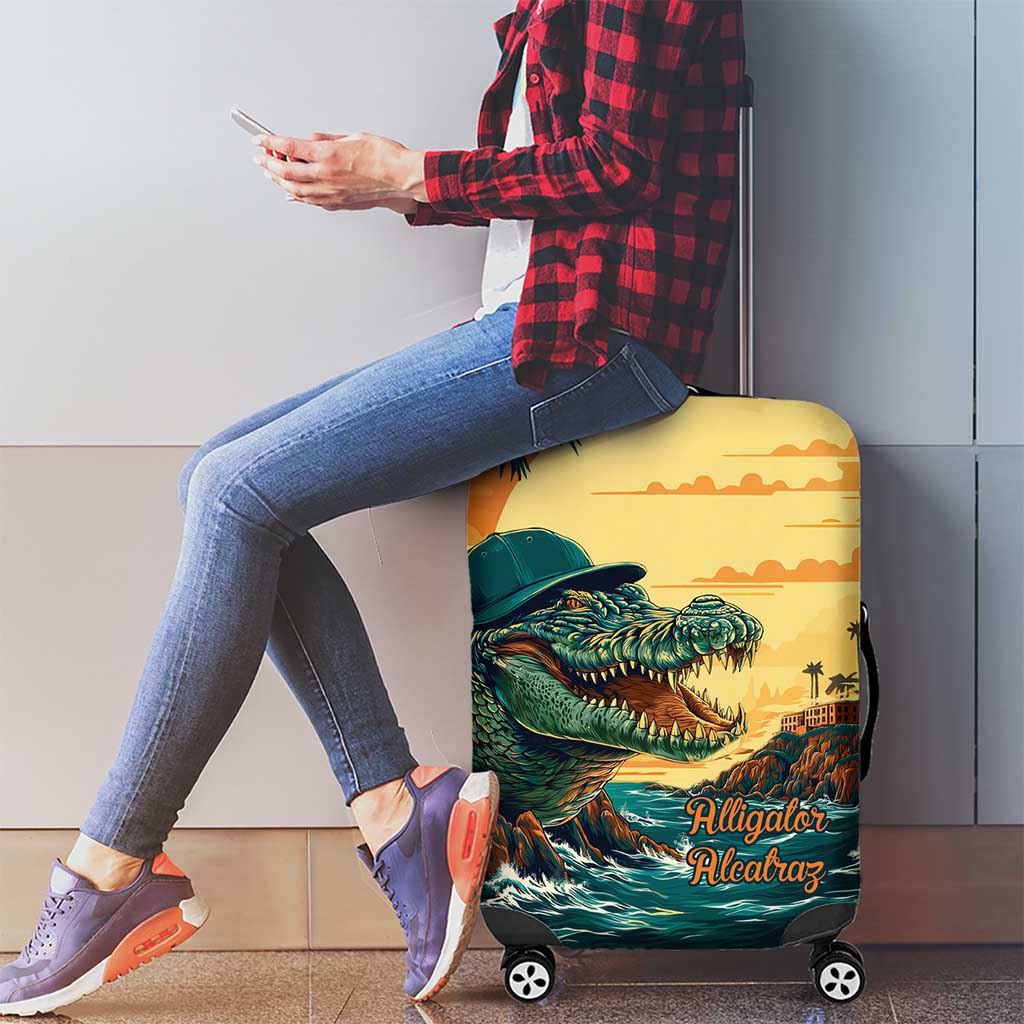 Everglades Alligator Alcatraz Vintage Luggage Cover LT9
