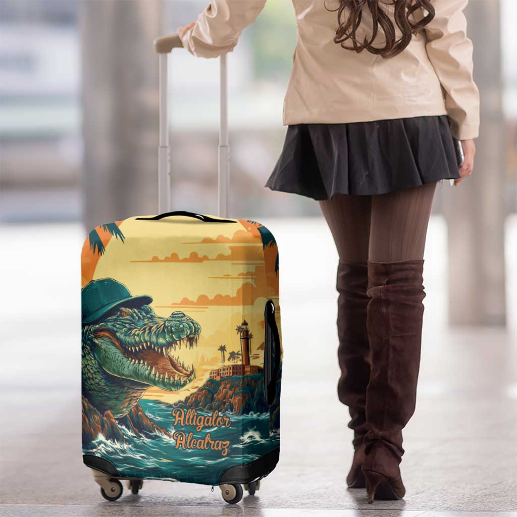 Everglades Alligator Alcatraz Vintage Luggage Cover LT9