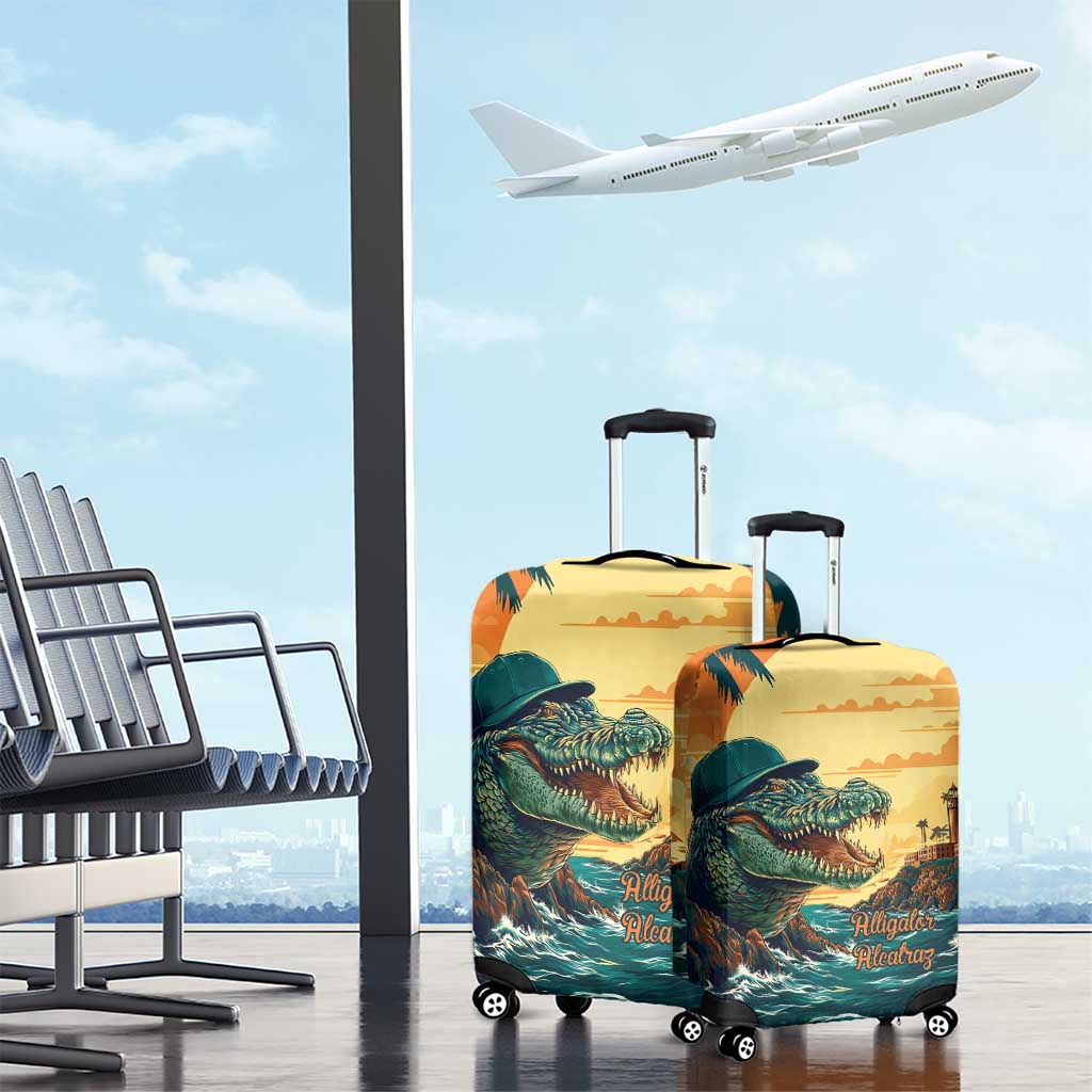 Everglades Alligator Alcatraz Vintage Luggage Cover LT9
