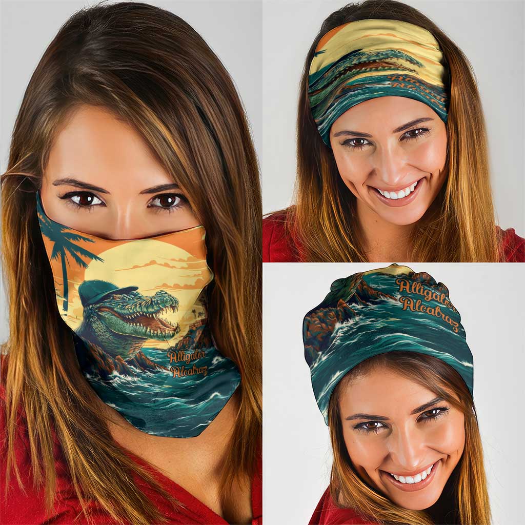 Everglades Alligator Alcatraz Vintage Neck Gaiter LT9