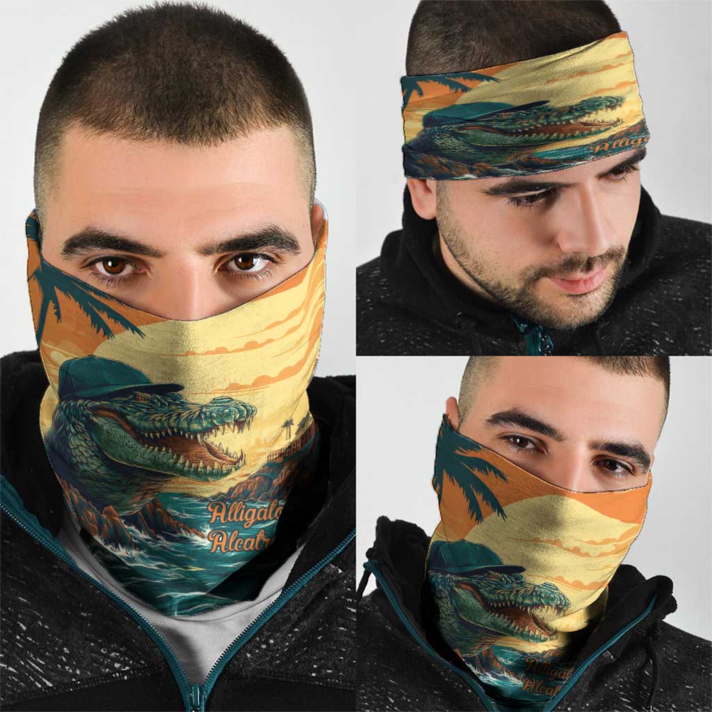 Everglades Alligator Alcatraz Vintage Neck Gaiter LT9
