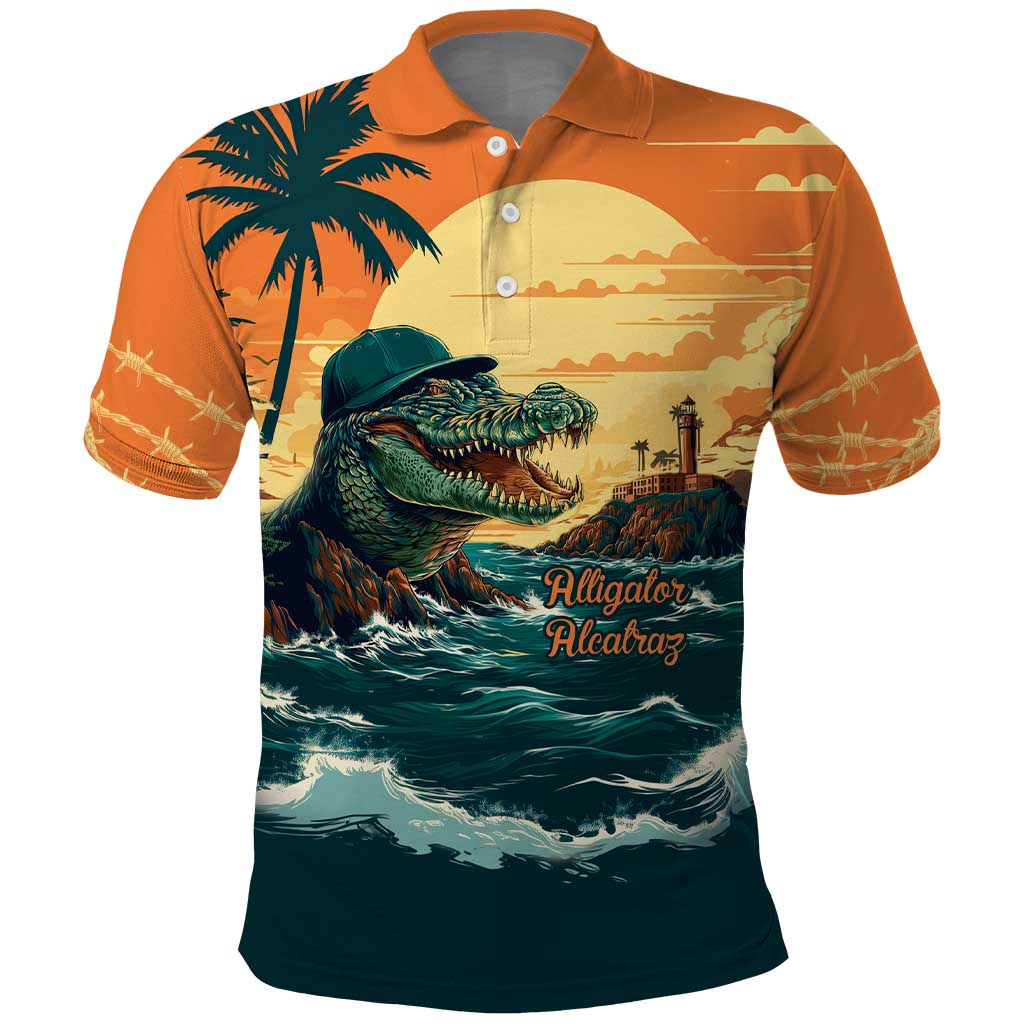Everglades Alligator Alcatraz Vintage Polo Shirt LT9