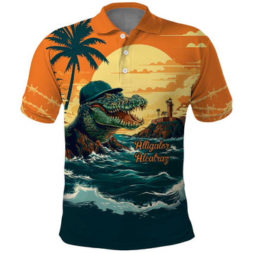 Everglades Alligator Alcatraz Vintage Polo Shirt LT9