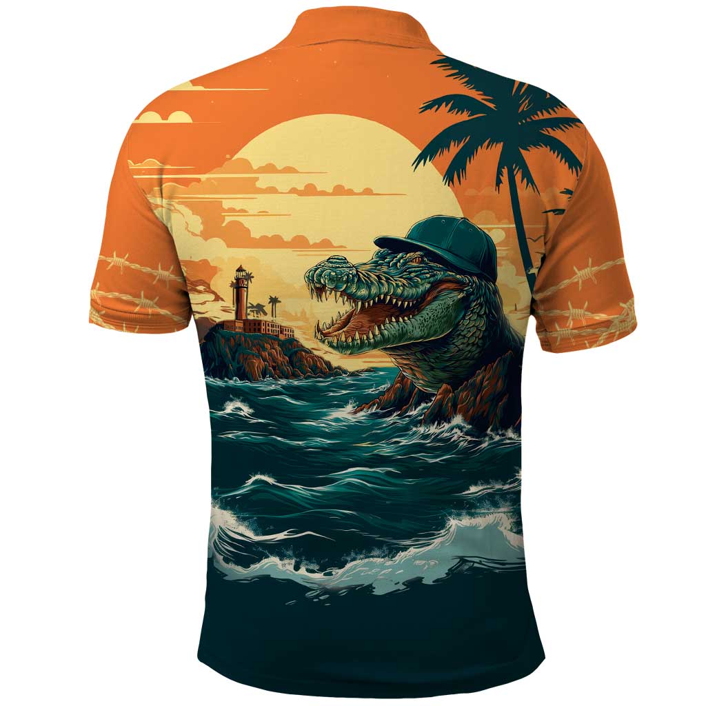 Everglades Alligator Alcatraz Vintage Polo Shirt LT9