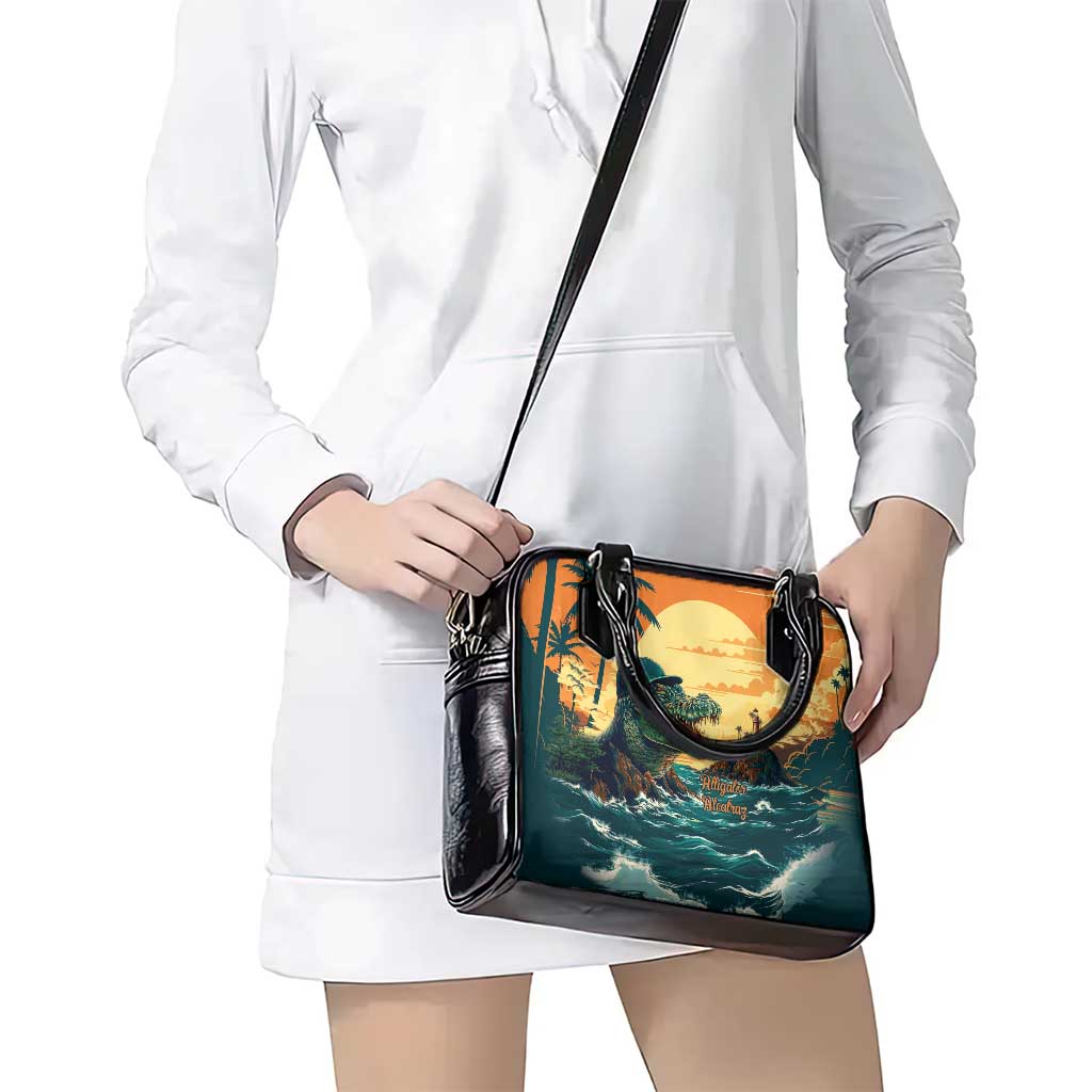 Everglades Alligator Alcatraz Vintage Shoulder Handbag LT9