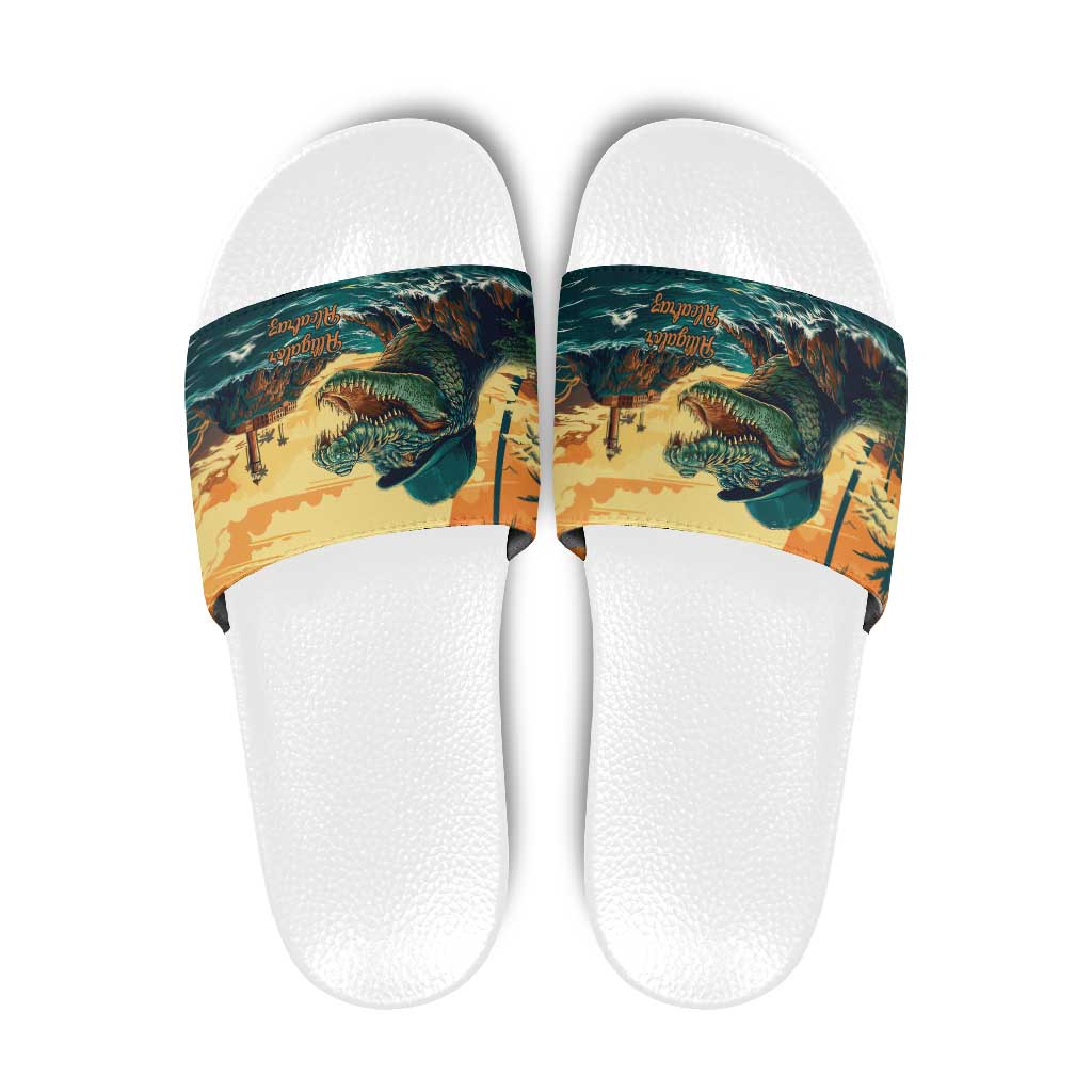 Everglades Alligator Alcatraz Vintage Slide Sandals LT9