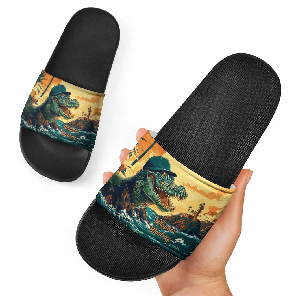 Everglades Alligator Alcatraz Vintage Slide Sandals LT9