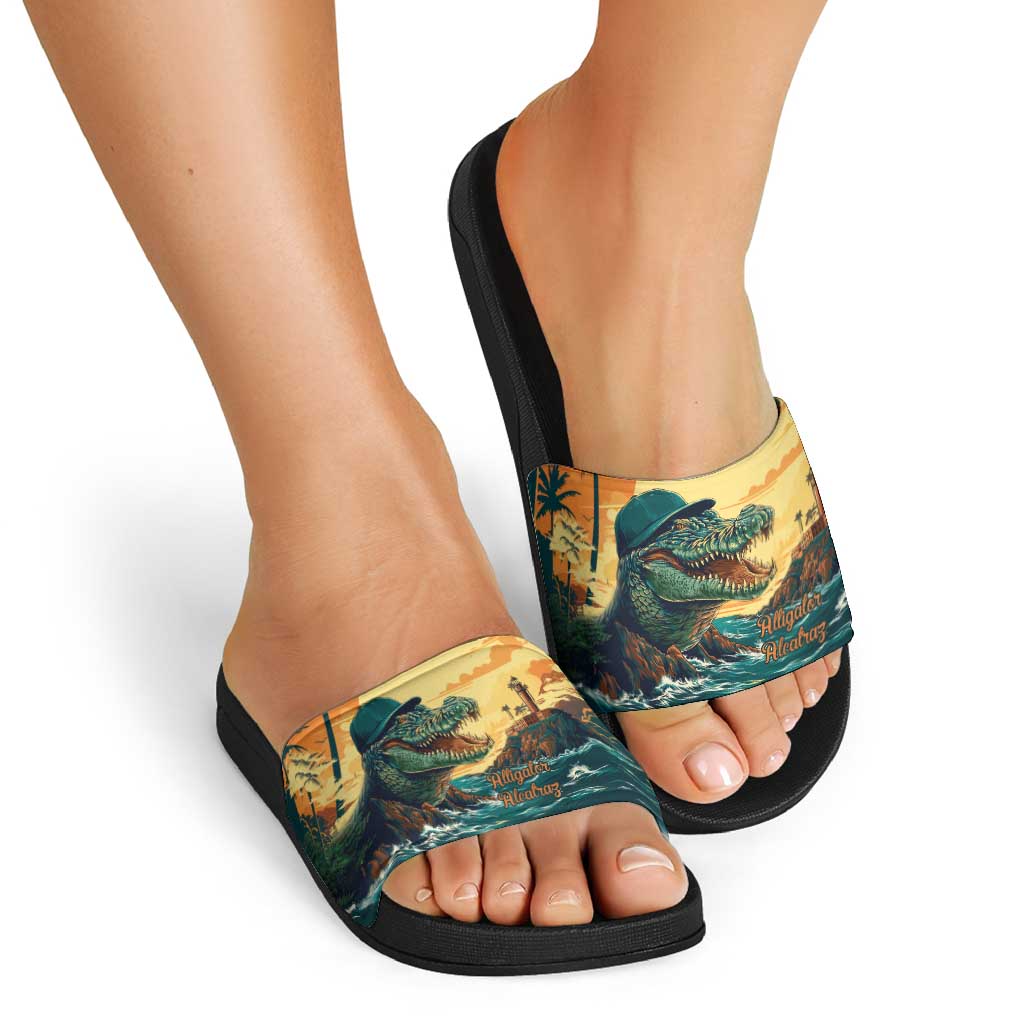 Everglades Alligator Alcatraz Vintage Slide Sandals LT9