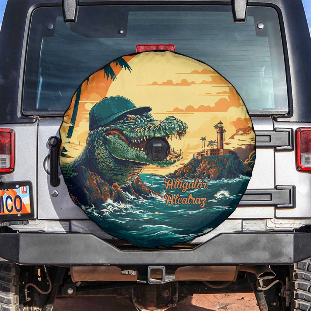 Everglades Alligator Alcatraz Vintage Spare Tire Cover LT9