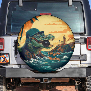 Everglades Alligator Alcatraz Vintage Spare Tire Cover LT9
