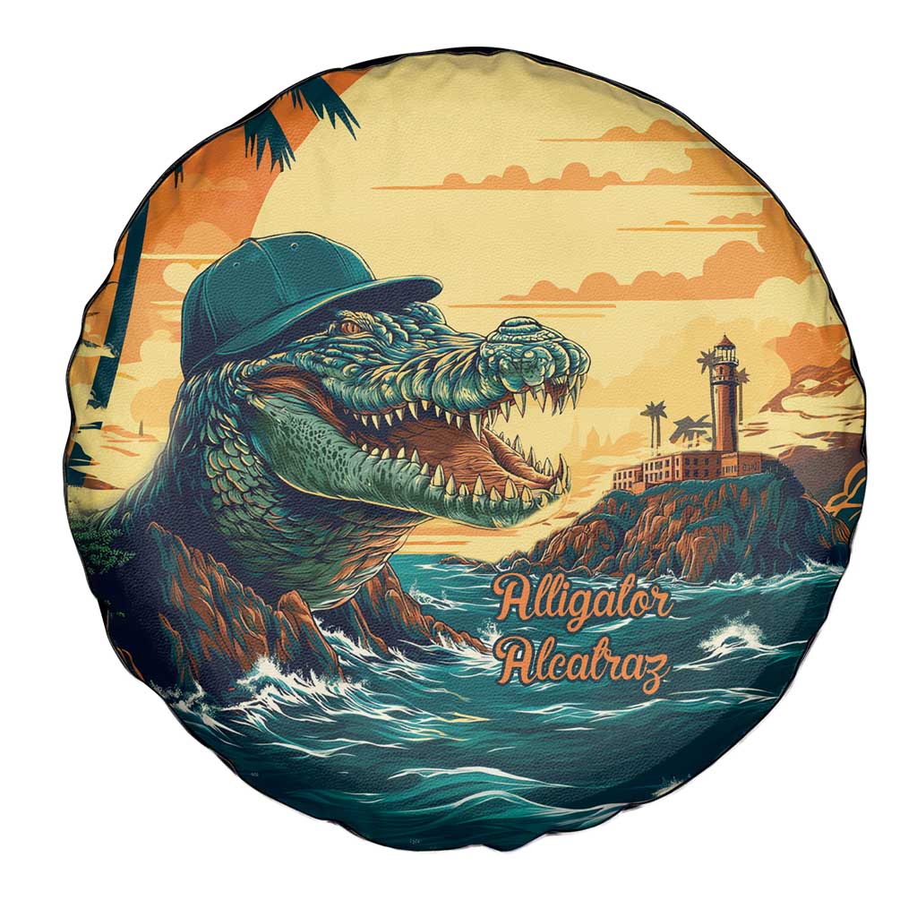 Everglades Alligator Alcatraz Vintage Spare Tire Cover LT9