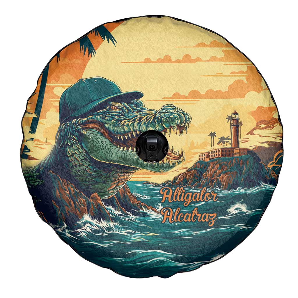 Everglades Alligator Alcatraz Vintage Spare Tire Cover LT9