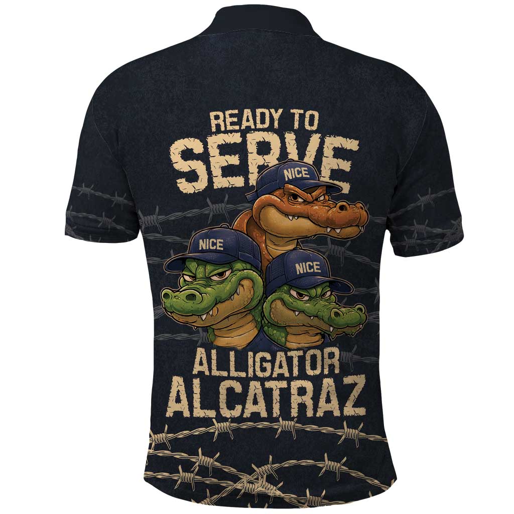 Ready To Serve Alligator Alcatraz Polo Shirt LT9