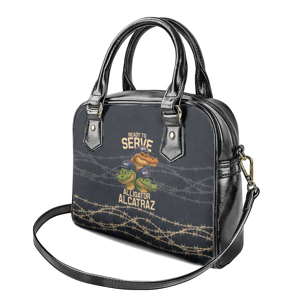 Ready To Serve Alligator Alcatraz Shoulder Handbag LT9