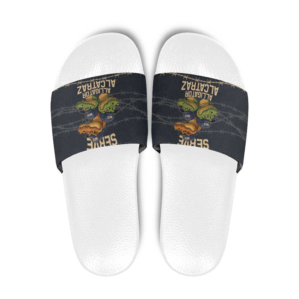 Ready To Serve Alligator Alcatraz Slide Sandals LT9