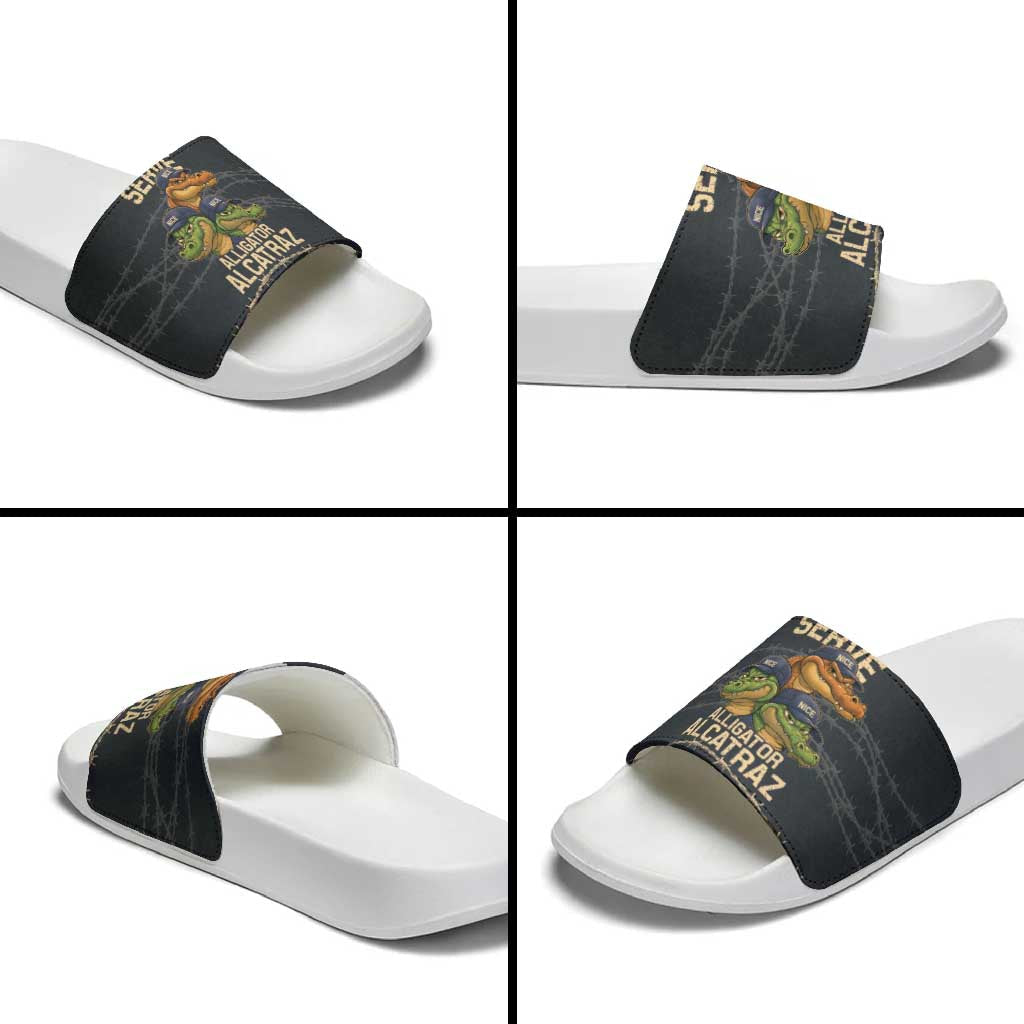 Ready To Serve Alligator Alcatraz Slide Sandals LT9