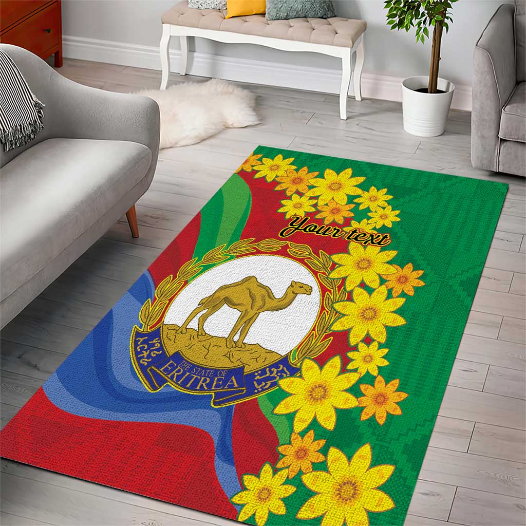 Afro Eritrea New Year Personalized Area Rug Enkutatash Adey Abeba Flower Art LT9