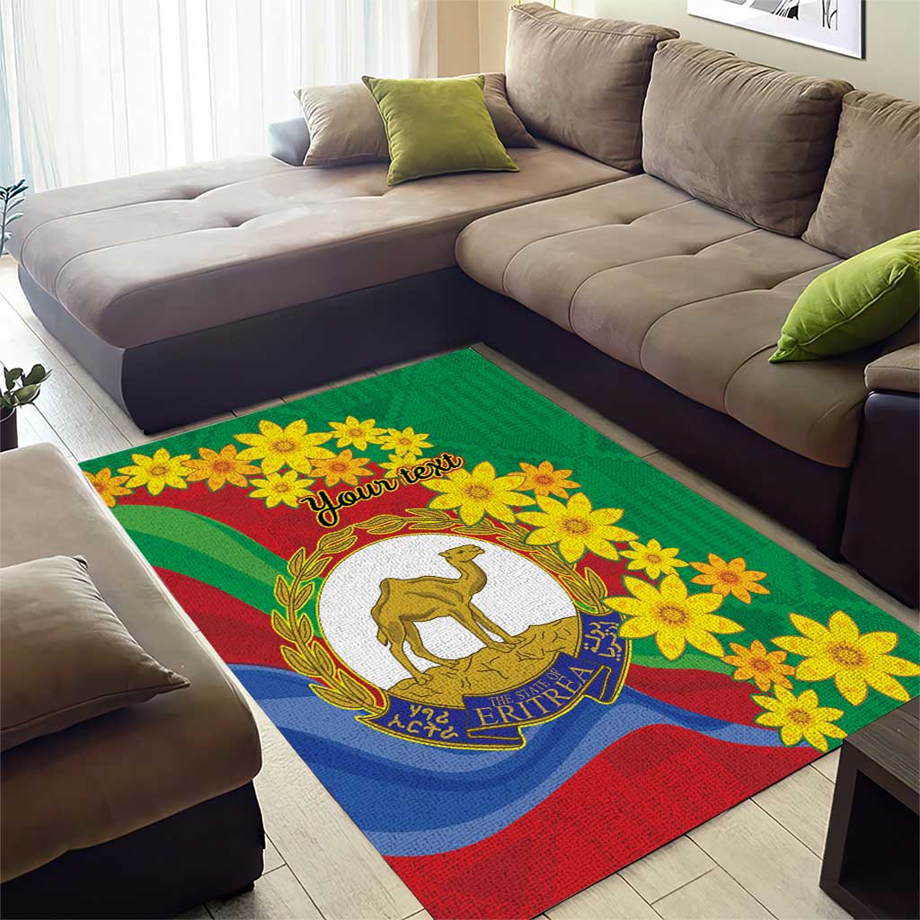 Afro Eritrea New Year Personalized Area Rug Enkutatash Adey Abeba Flower Art LT9