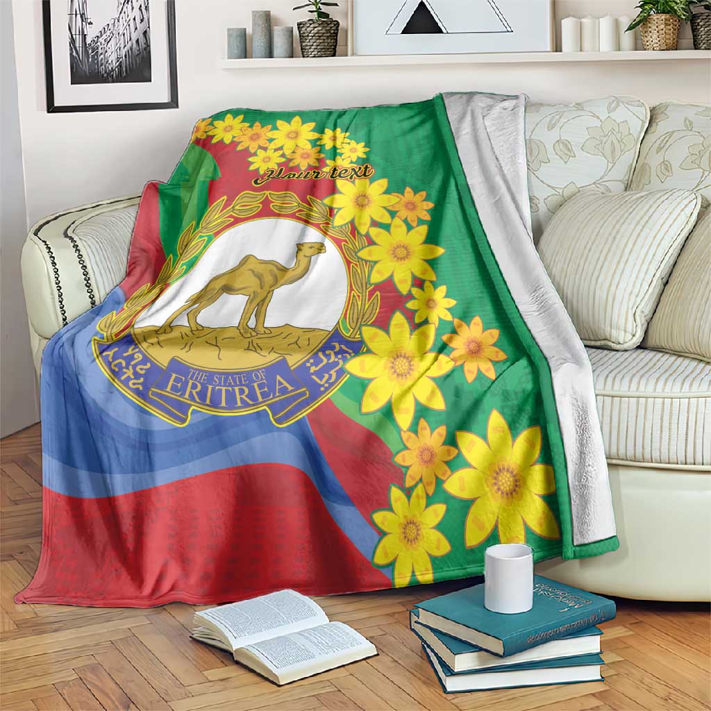 Afro Eritrea New Year Personalized Blanket Enkutatash Adey Abeba Flower Art LT9