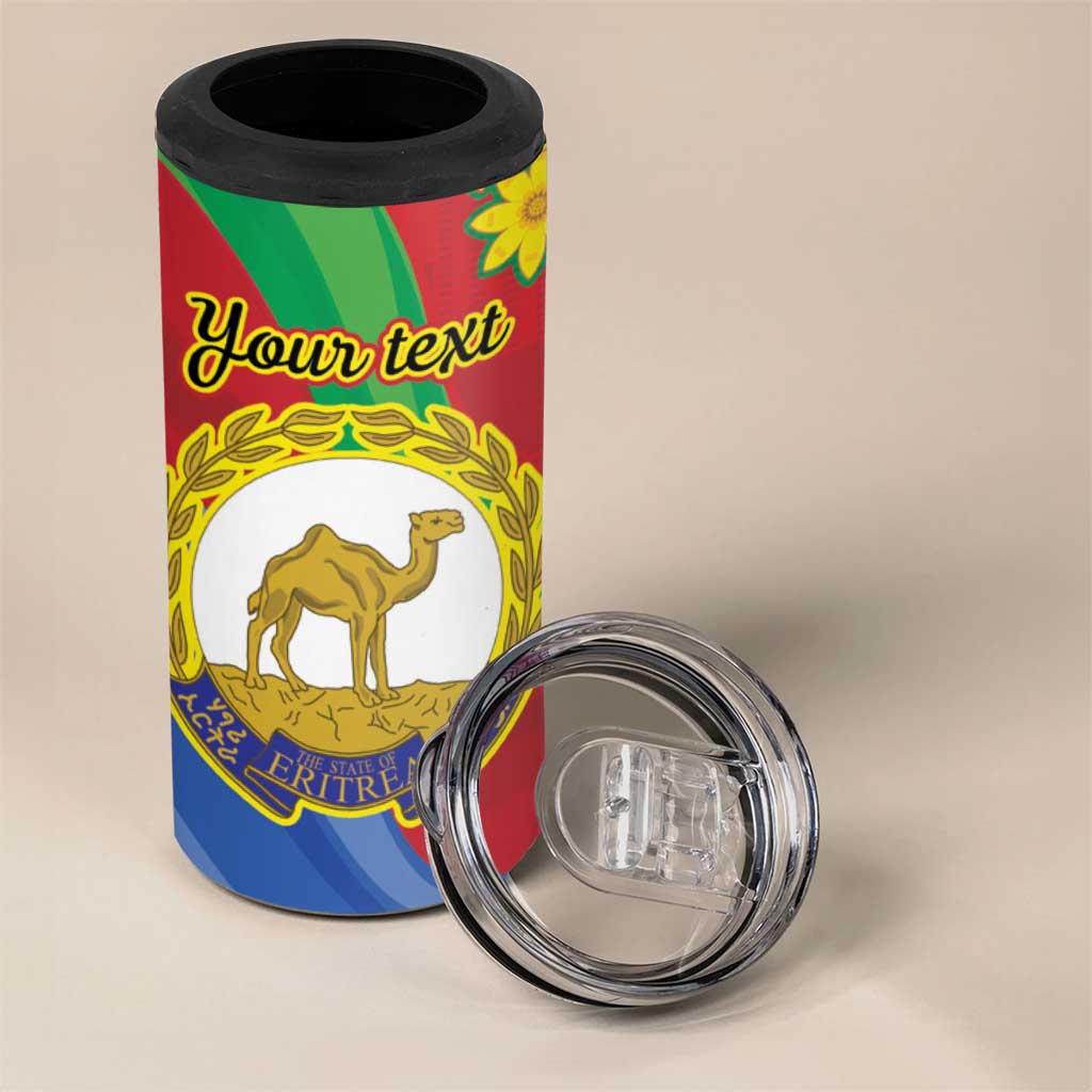 Afro Eritrea New Year Personalized 4 in 1 Can Cooler Tumbler Enkutatash Adey Abeba Flower Art LT9