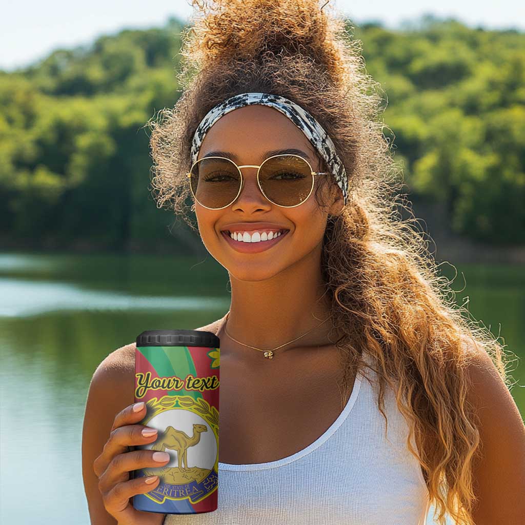 Afro Eritrea New Year Personalized 4 in 1 Can Cooler Tumbler Enkutatash Adey Abeba Flower Art LT9