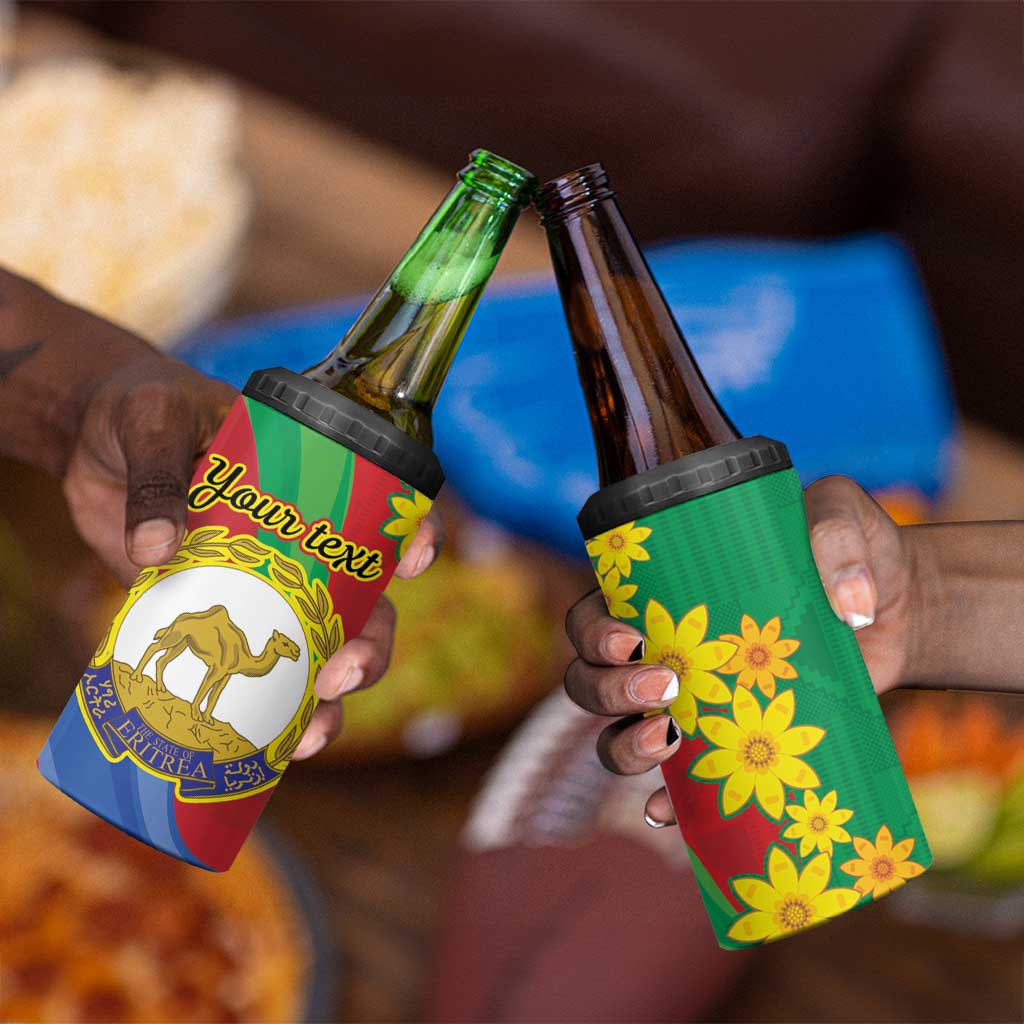 Afro Eritrea New Year Personalized 4 in 1 Can Cooler Tumbler Enkutatash Adey Abeba Flower Art LT9