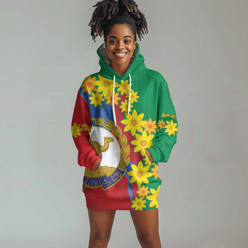Afro Eritrea New Year Personalized Hoodie Dress Enkutatash Adey Abeba Flower Art LT9