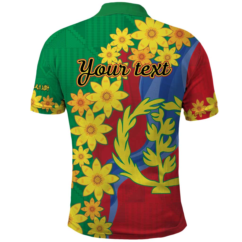 Eritrea New Year Personalized Polo Shirt Enkutatash Adey Abeba Flower Art LT9