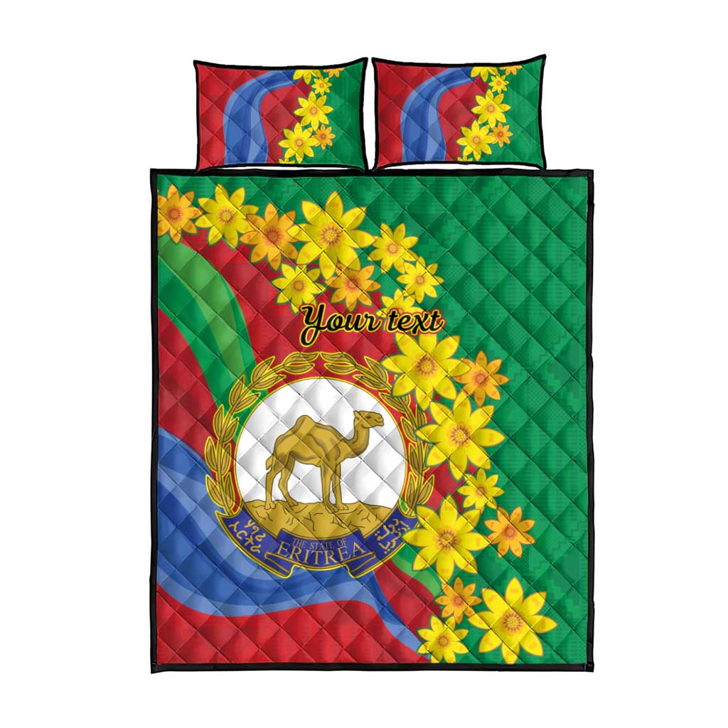 Afro Eritrea New Year Personalized Quilt Bed Set Enkutatash Adey Abeba Flower Art LT9