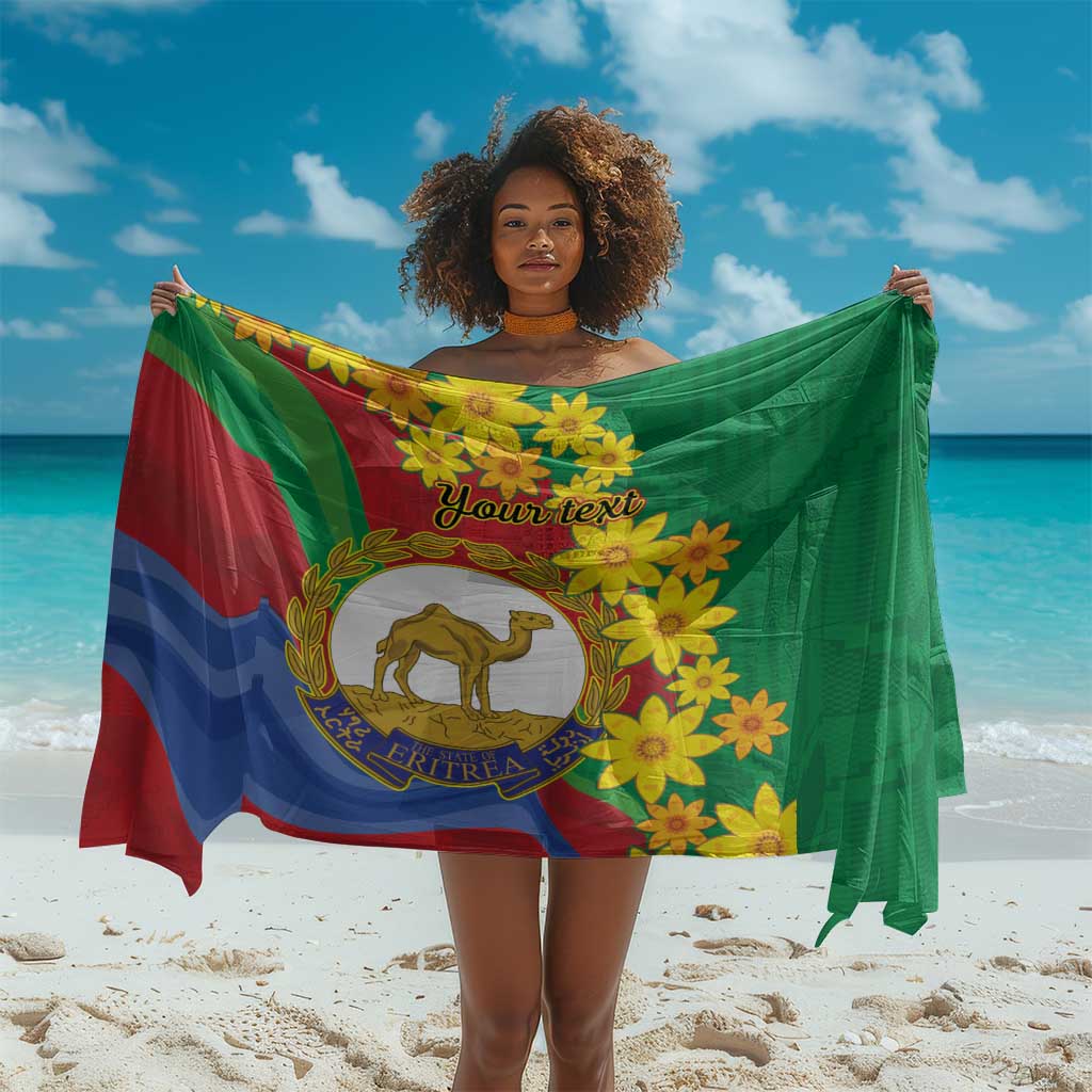 Afro Eritrea New Year Personalized Sarong Enkutatash Adey Abeba Flower Art LT9