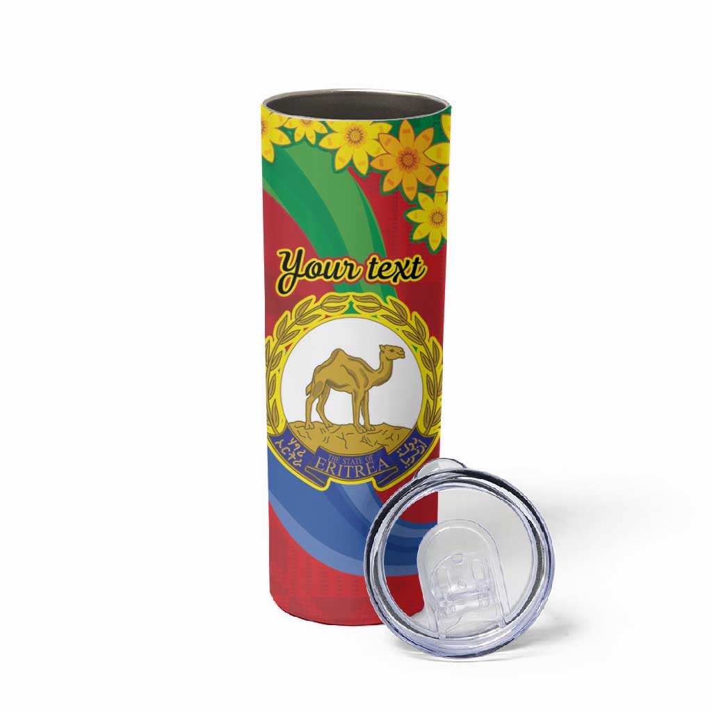 Afro Eritrea New Year Personalized Skinny Tumbler Enkutatash Adey Abeba Flower Art LT9