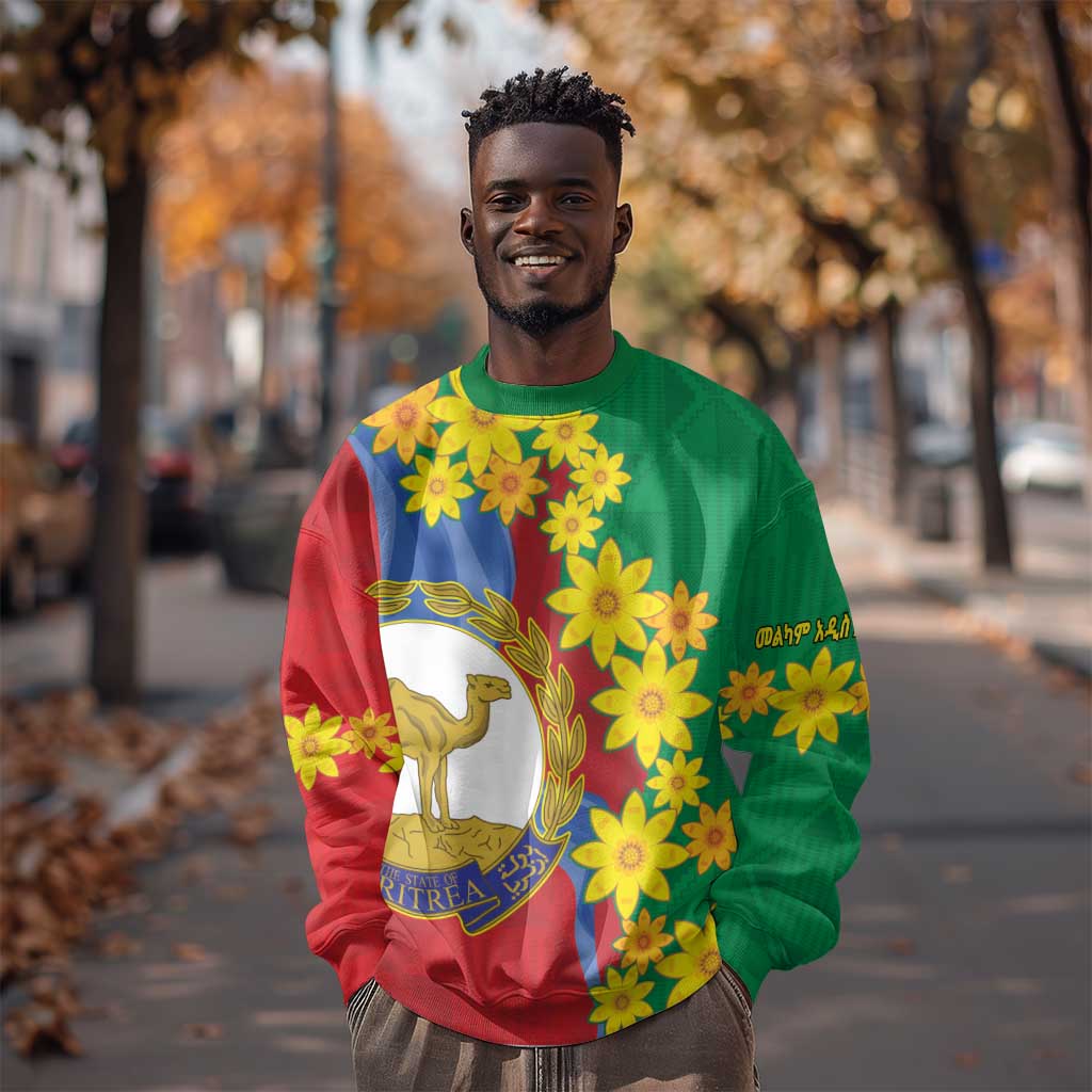 Afro Eritrea New Year Personalized Sweatshirt Enkutatash Adey Abeba Flower Art LT9