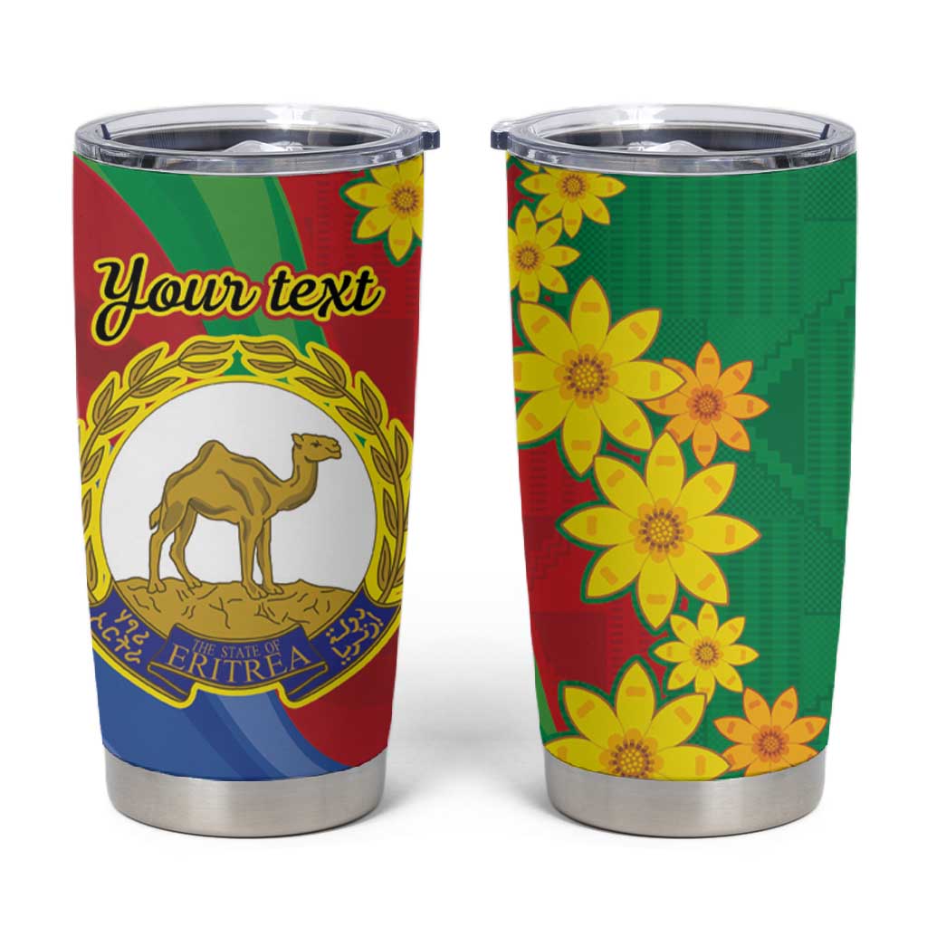 Afro Eritrea New Year Personalized Tumbler Cup Enkutatash Adey Abeba Flower Art LT9