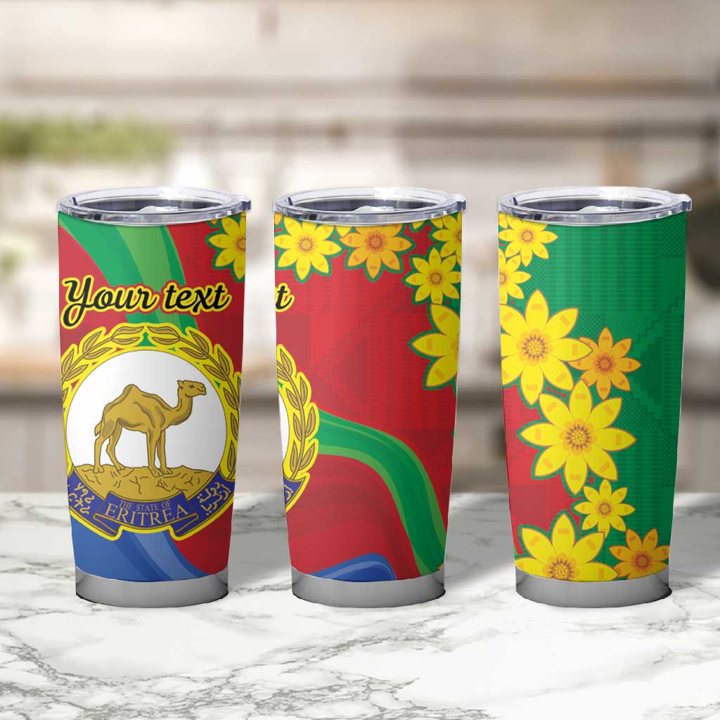 Afro Eritrea New Year Personalized Tumbler Cup Enkutatash Adey Abeba Flower Art LT9