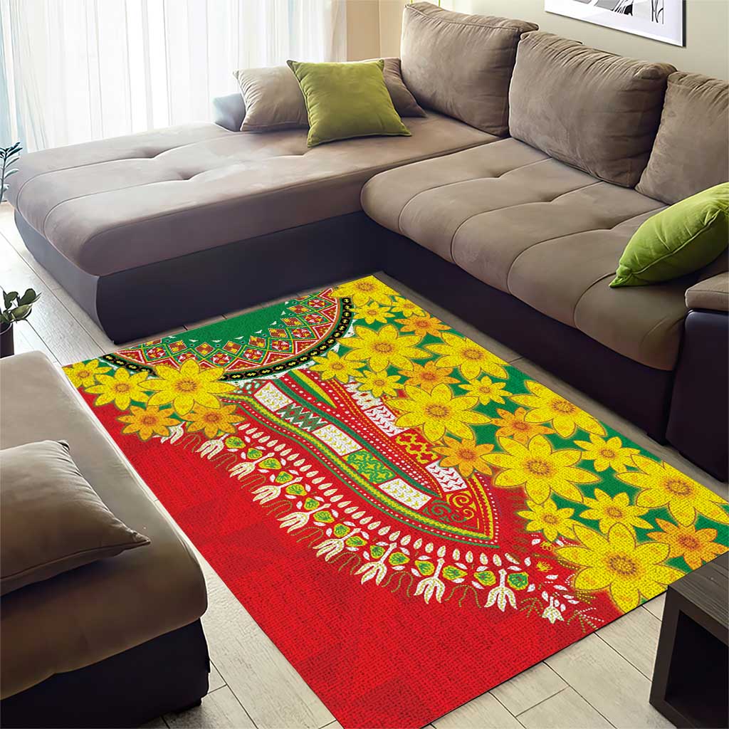 Afro Ethiopian New Year Area Rug Enkutatash Adey Abeba Flower Art LT9