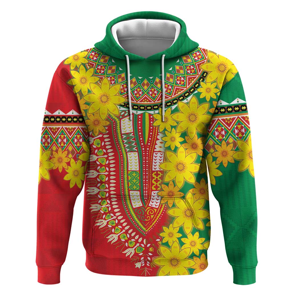 Ethiopian New Year Hoodie Enkutatash Adey Abeba Flower Art LT9