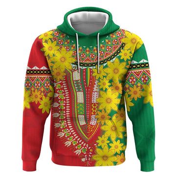 Ethiopian New Year Hoodie Enkutatash Adey Abeba Flower Art LT9