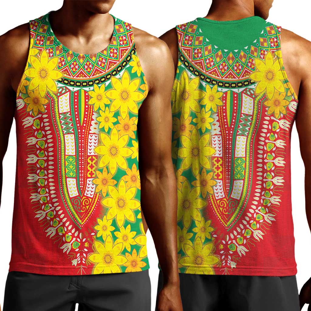 Afro Ethiopian New Year Men Tank Top Enkutatash Adey Abeba Flower Art LT9