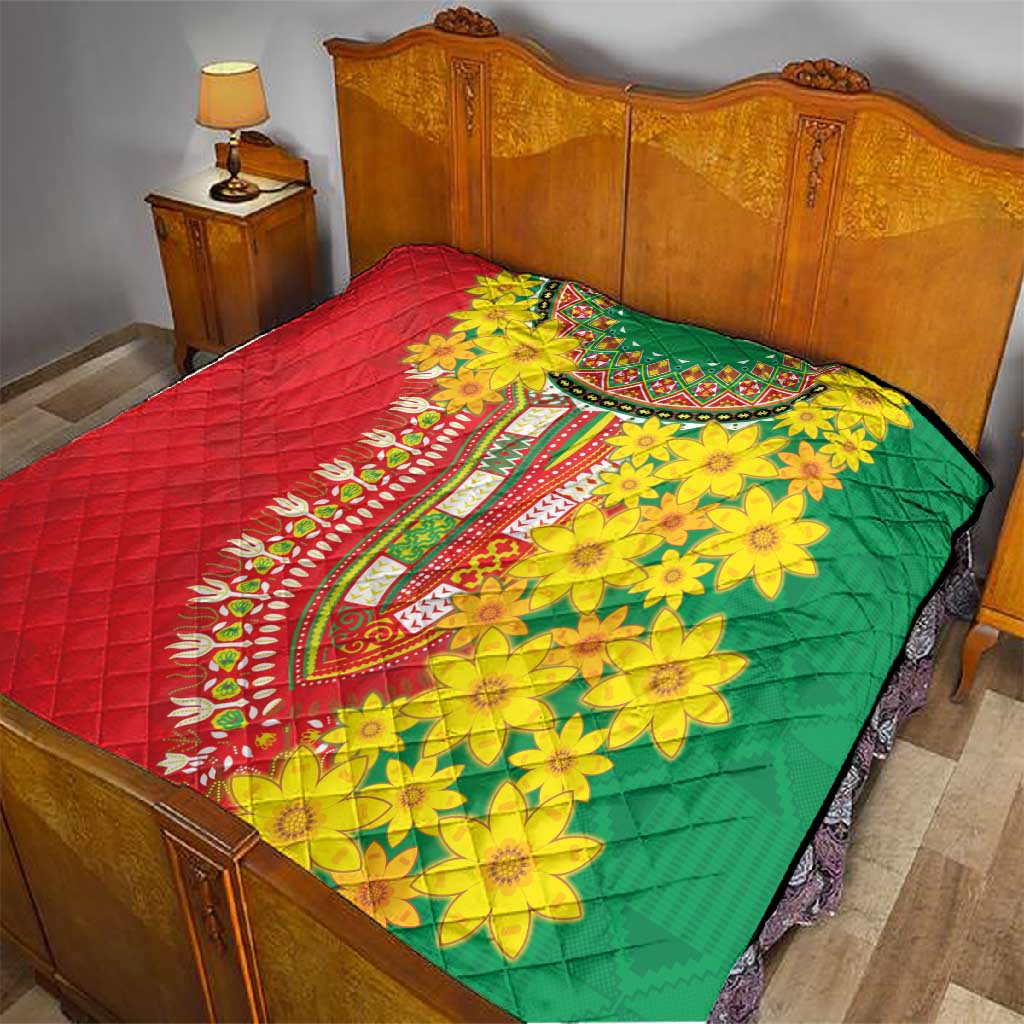 Afro Ethiopian New Year Quilt Enkutatash Adey Abeba Flower Art LT9