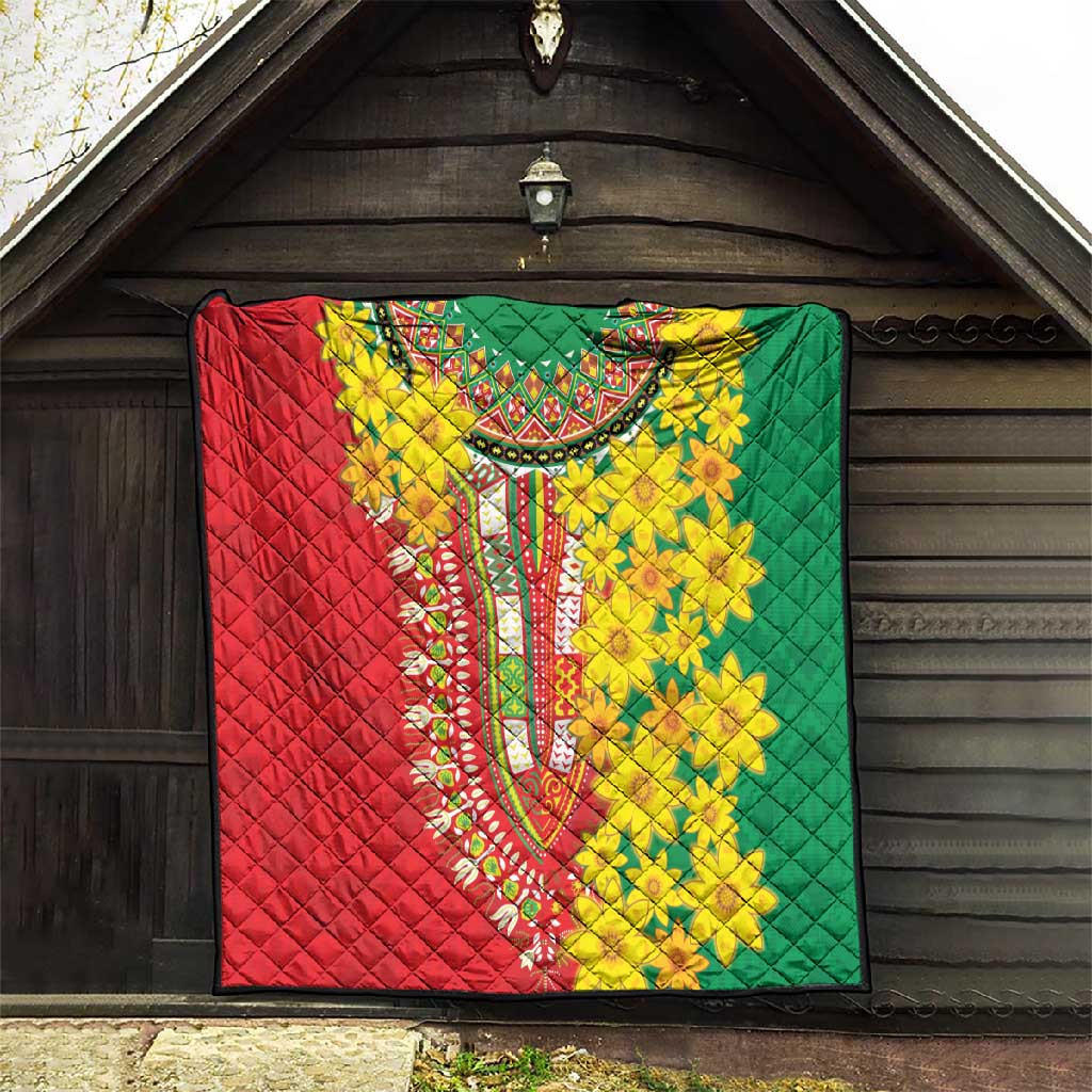 Afro Ethiopian New Year Quilt Enkutatash Adey Abeba Flower Art LT9