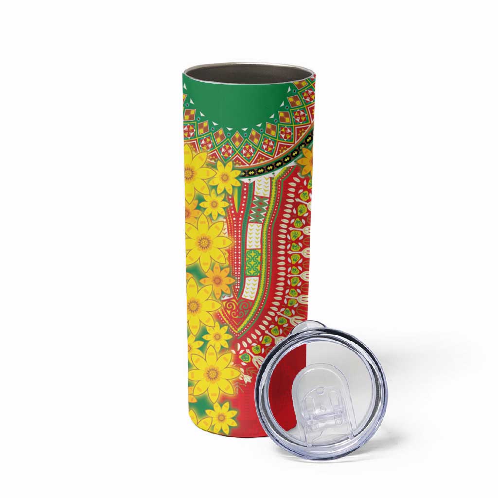 Afro Ethiopian New Year Skinny Tumbler Enkutatash Adey Abeba Flower Art LT9