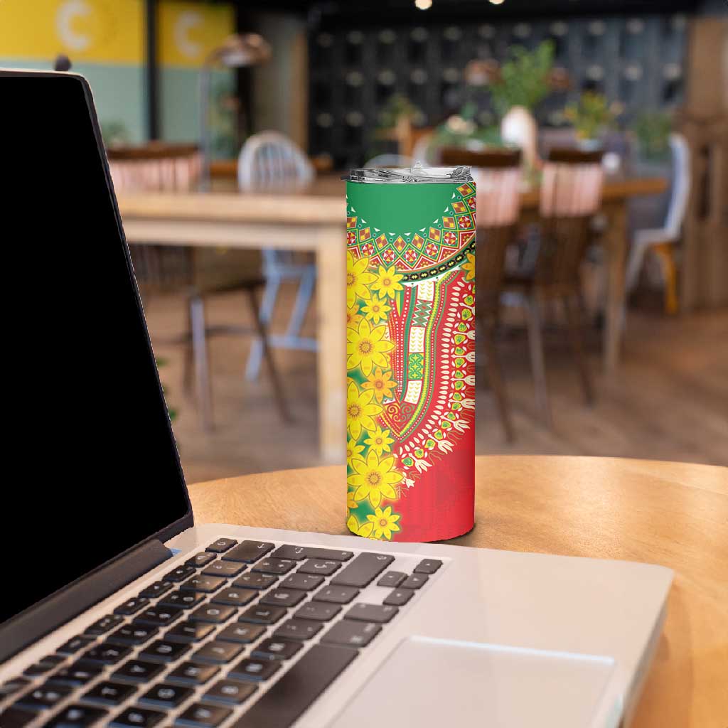 Afro Ethiopian New Year Skinny Tumbler Enkutatash Adey Abeba Flower Art LT9